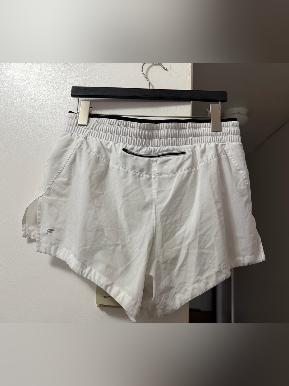 Fabletics White Women's Athletic Shorts with Zip Back Pocket